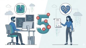 Современная иллюстрация для статьи о разводах для IT-предпринимателей, избежание ошибок.